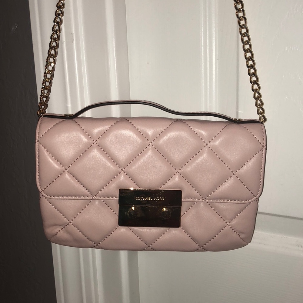 Pink Michael Kors quilted bag
